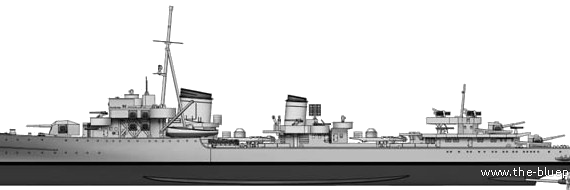 Корабль DKM Z-25 [Zerstorer] (1944) - чертежи, габариты, рисунки